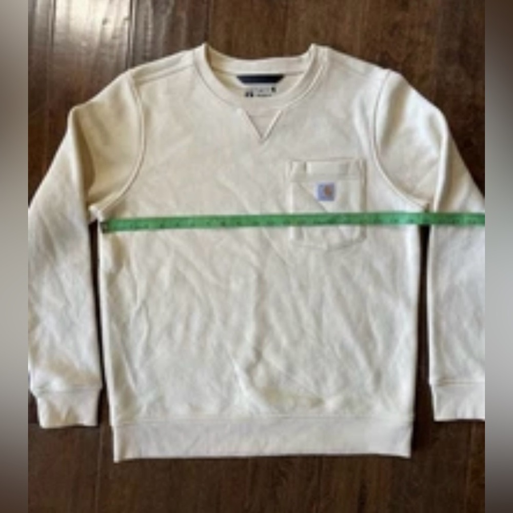 Carhartt Women’s Beige Relaxed Fit Sweatshirt Size Medium - Picture 3 of 7